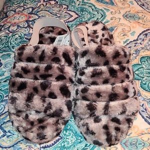 Animal print slippers